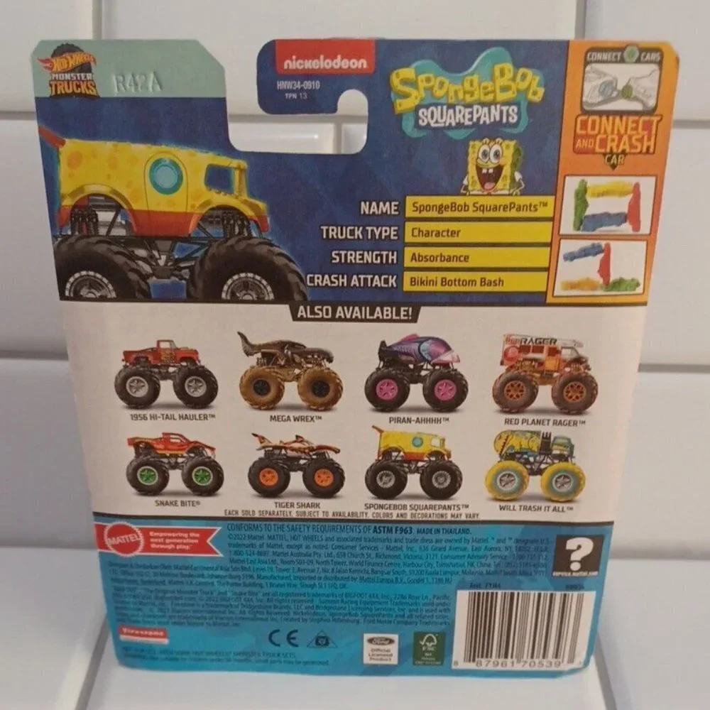Hot Wheels Monster Trucks 2023 SpongeBob SquarePants 1:64 NEW